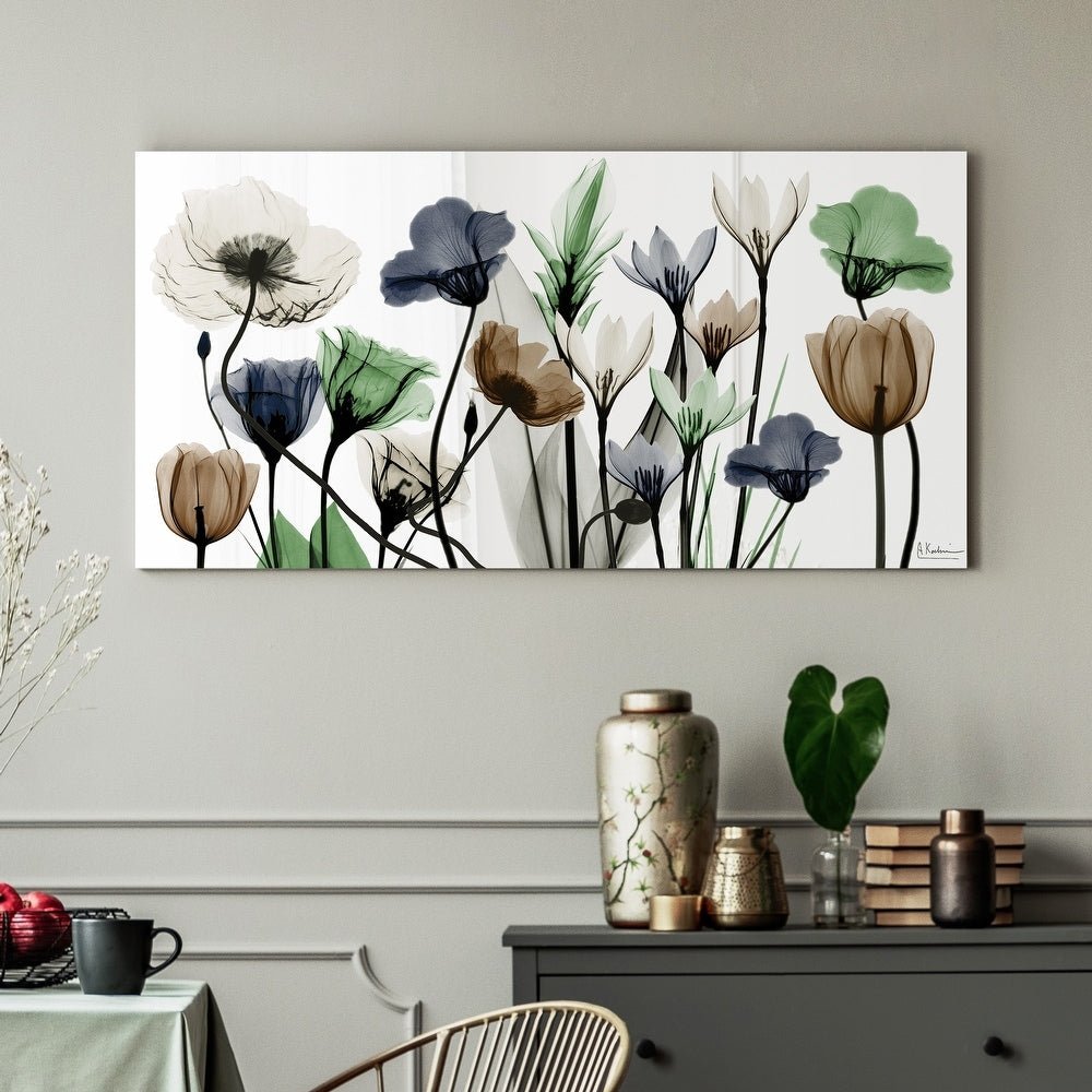 Floral Landscape Frameless Graphic Wall Art - From Where - 