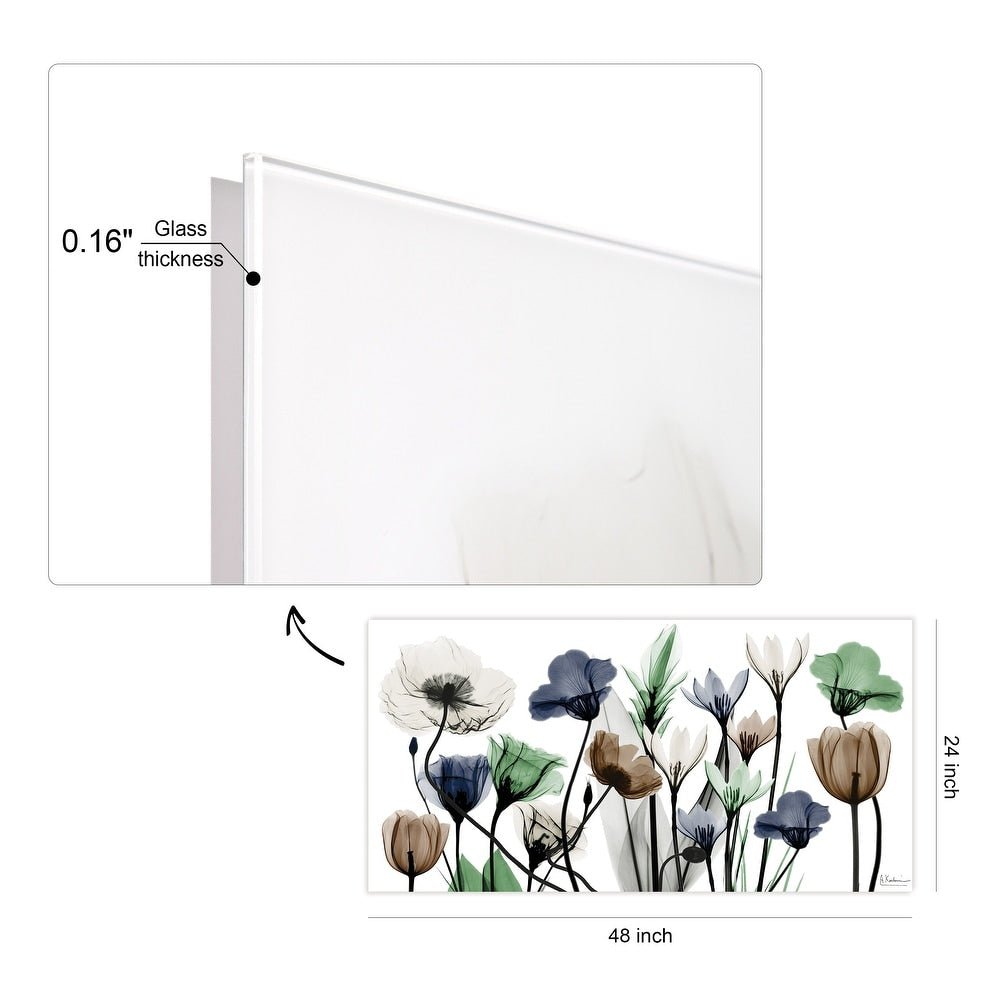 Floral Landscape Frameless Graphic Wall Art - From Where - 