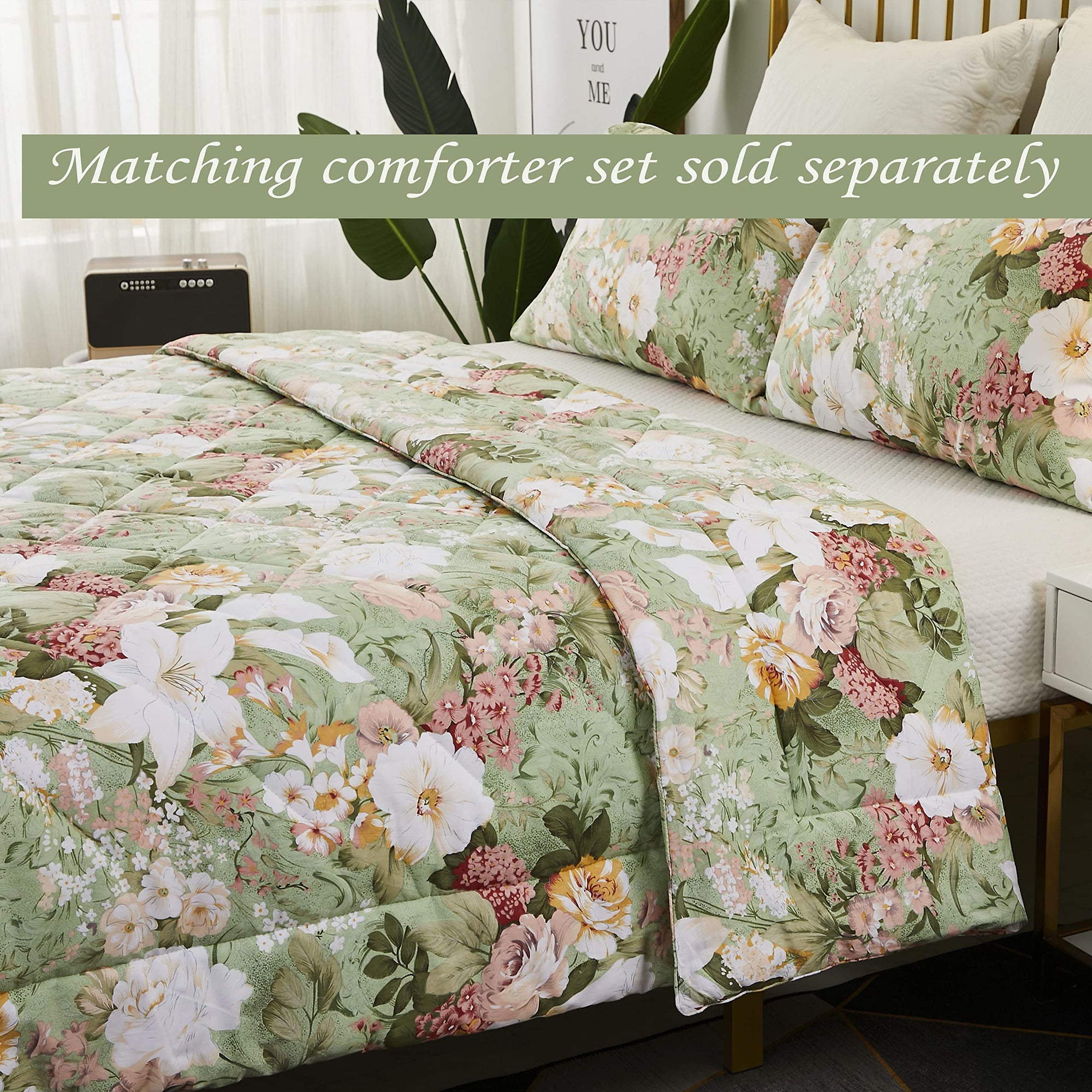 Floral Queen Bed Sheets Set - From Where - 