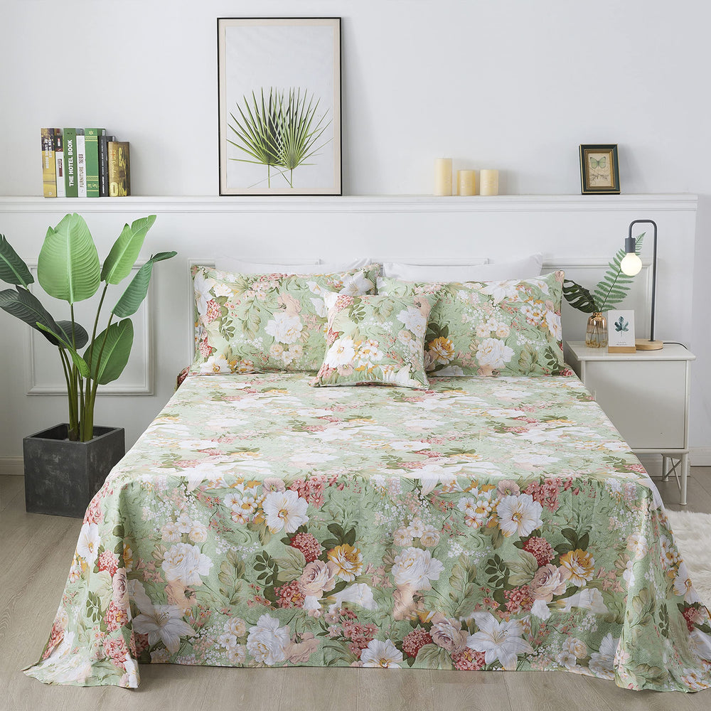 Floral Queen Bed Sheets Set - From Where - 