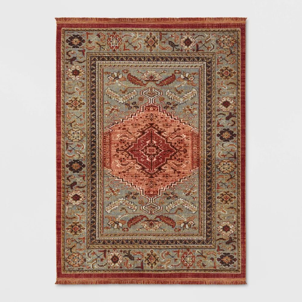 Floral Woven Accent Rug - From Where - 