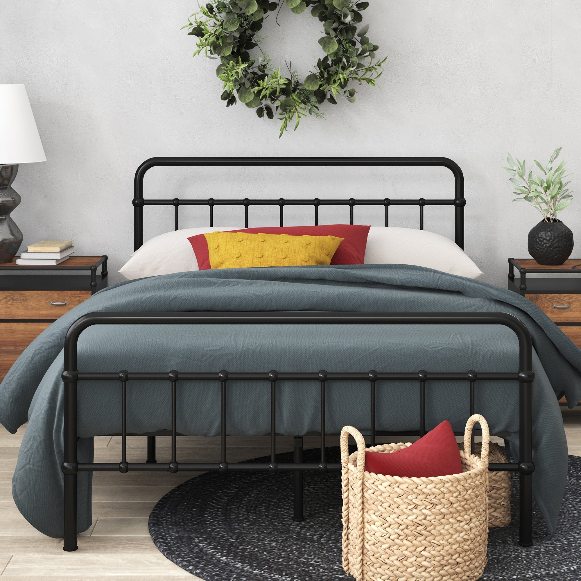 Florence Metal Platform Bed Frame - From Where Finds - 