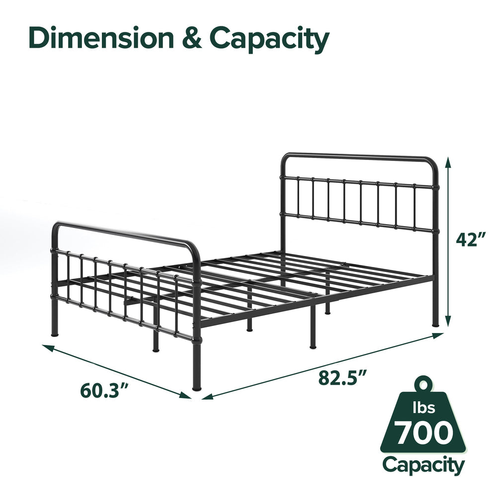 Florence Metal Platform Bed Frame - From Where Finds - 