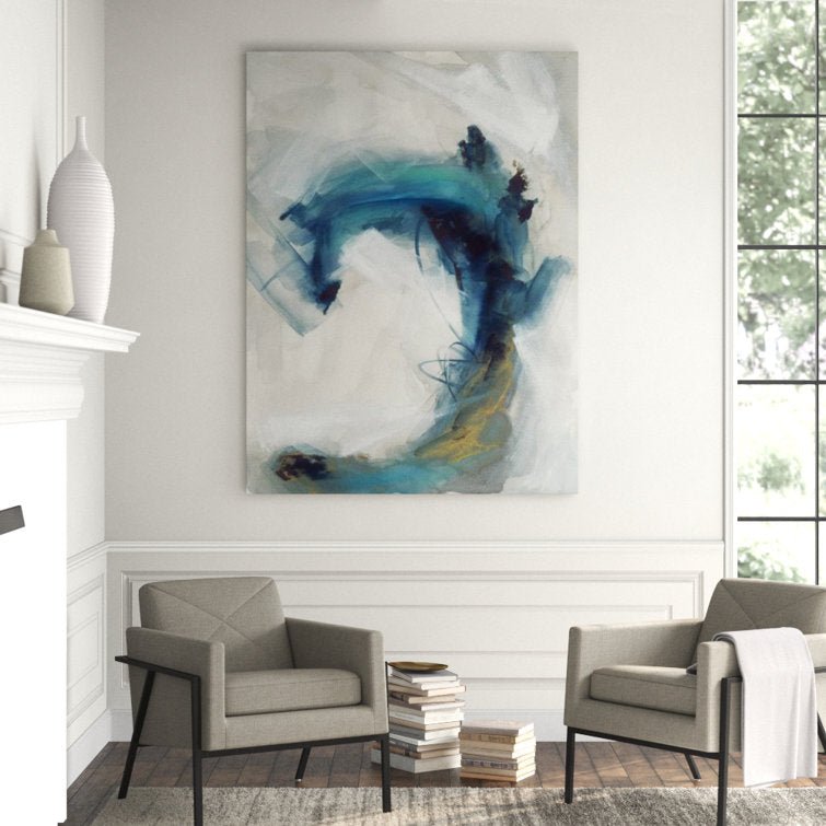 Flow Of Motion II Glass Coated Art - From Where - 