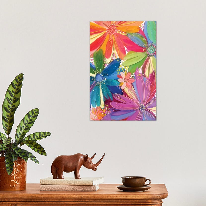 Flowers On Glass I - Canvas Print - From Where - 
