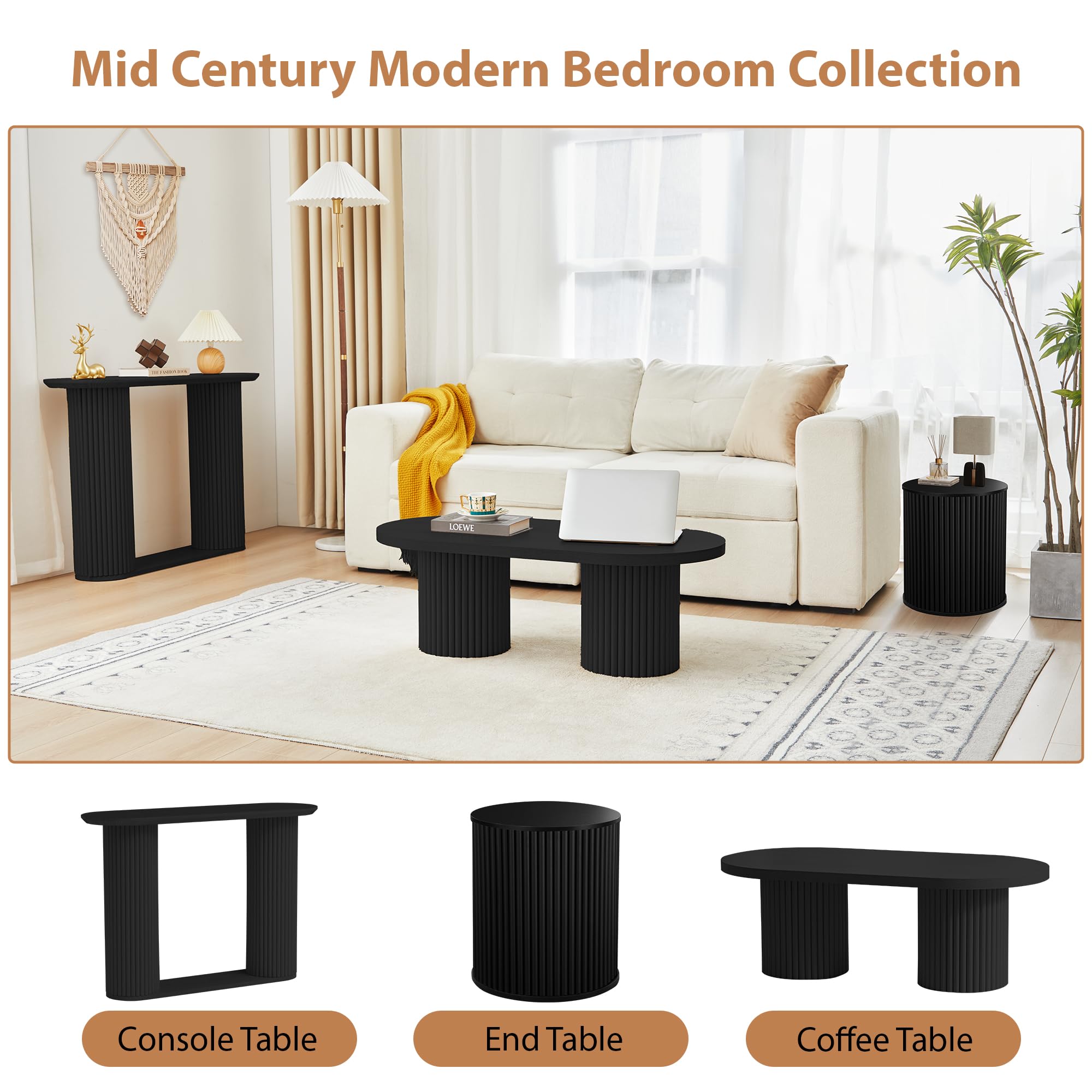 Fluted Round Side Table with Storage - From Where Finds - 