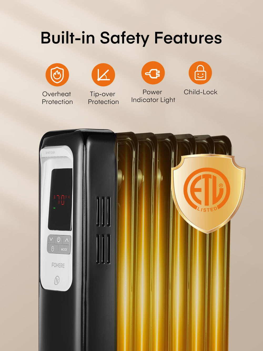 FOHERE Oil Filled Radiator Heater - From Where - 