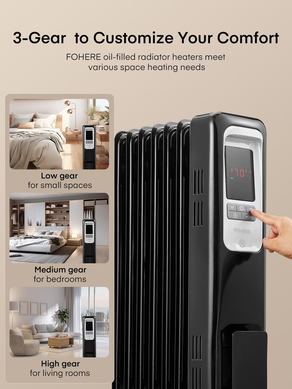 FOHERE Oil Filled Radiator Heater - From Where - 