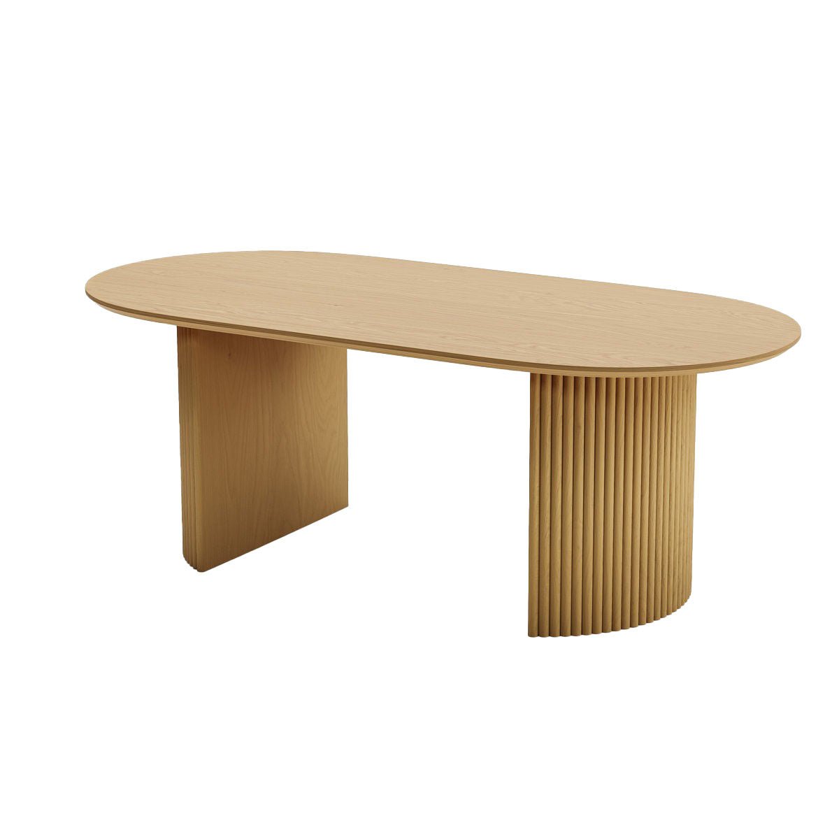 Fohoren Fluted Oval Dining Table - From Where - 