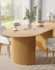 Fohoren Fluted Oval Dining Table - From Where - 