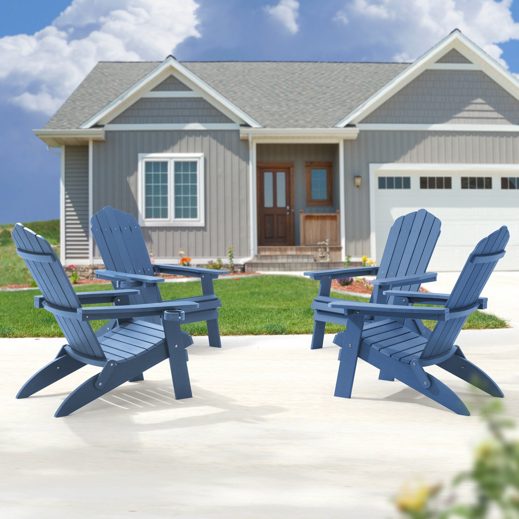 Foldable Adirondack Chair (Set of 4) - From Where - 