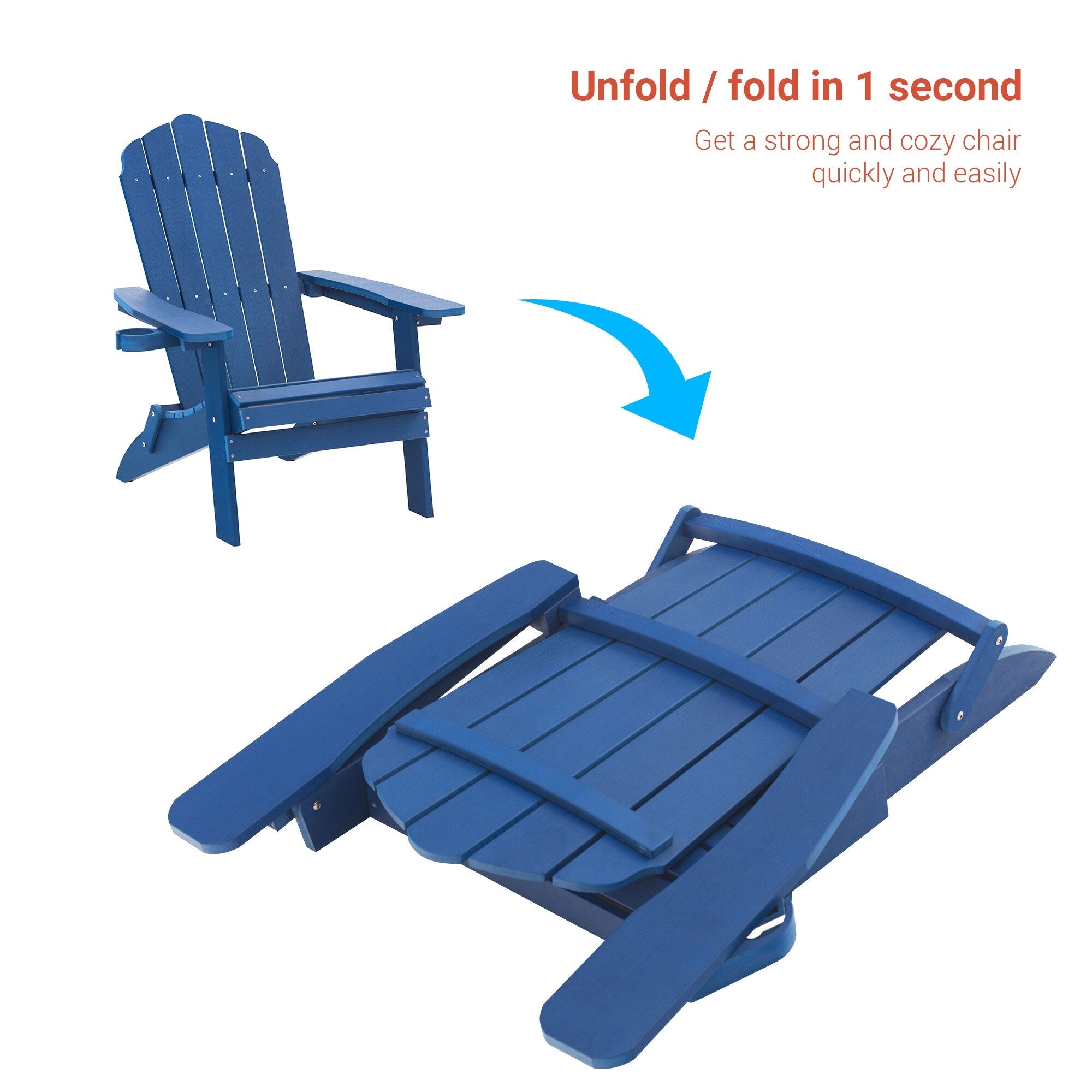 Foldable Adirondack Chair (Set of 4) - From Where - 