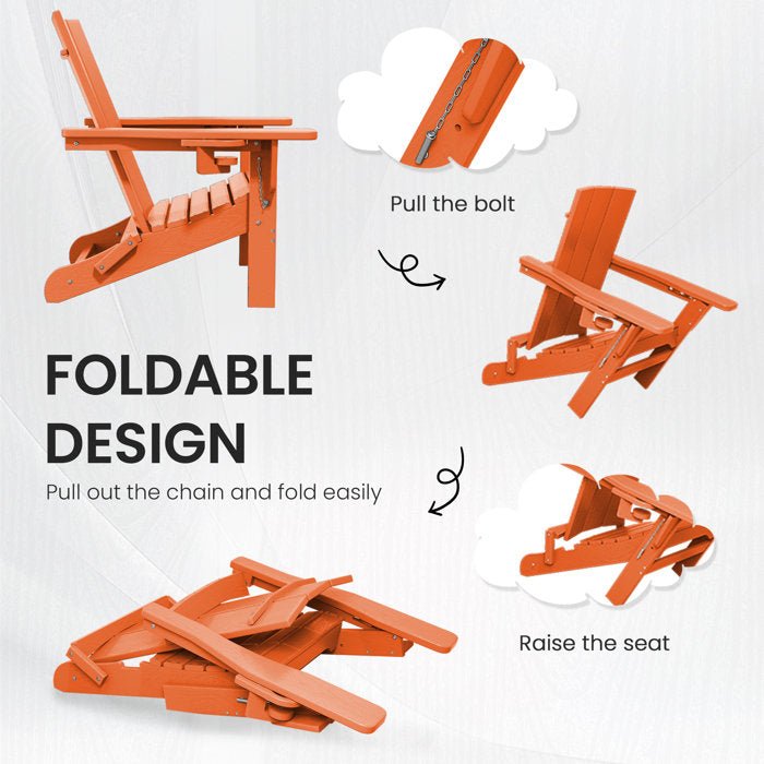 Folding Adirondack Chair with Cup Holder - From Where - 