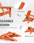 Folding Adirondack Chair with Cup Holder - From Where - 