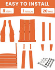 Folding Adirondack Chair with Cup Holder - From Where - 