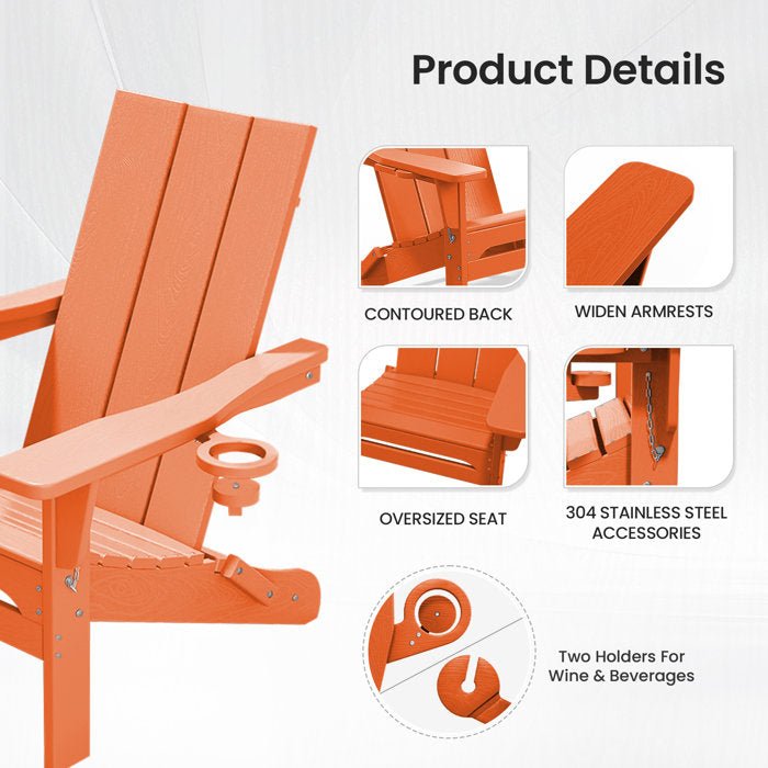 Folding Adirondack Chair with Cup Holder - From Where - 