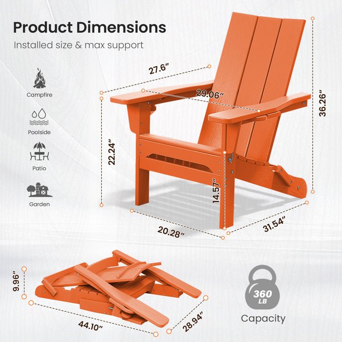 Folding Adirondack Chair with Cup Holder - From Where - 