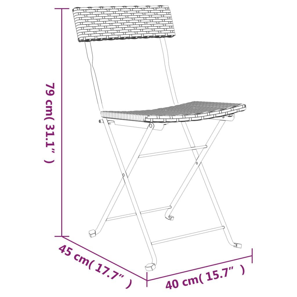 Folding Bistro Chairs (Set of 2) - From Where - 