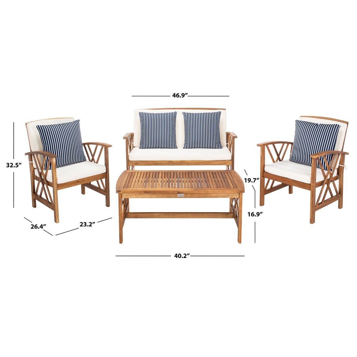 Fontana 4 - Piece Outdoor Set - From Where - 