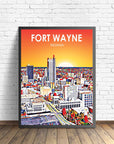 Fort Wayne Indiana Art Poster Print - From Where - 