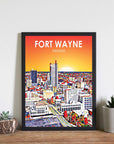 Fort Wayne Indiana Art Poster Print - From Where - 
