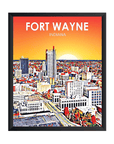 Fort Wayne Indiana Art Poster Print - From Where - 