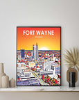 Fort Wayne Indiana Art Poster Print - From Where - 
