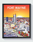 Fort Wayne Indiana Art Poster Print - From Where - 