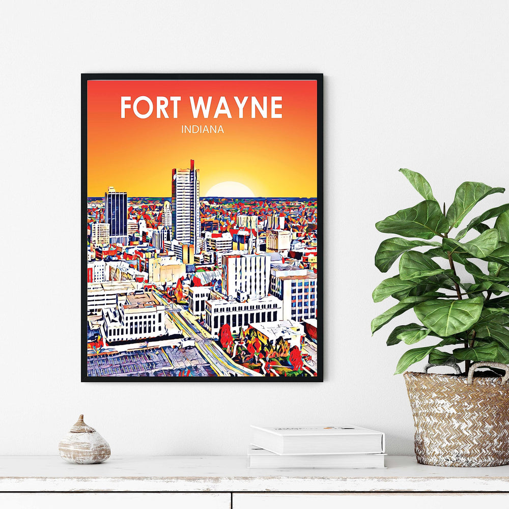 Fort Wayne Indiana Art Poster Print - From Where - 