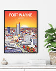 Fort Wayne Indiana Art Poster Print - From Where - 