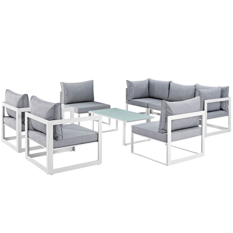 Fortuna 8 Piece Outdoor Patio Sofa Set - From Where - 