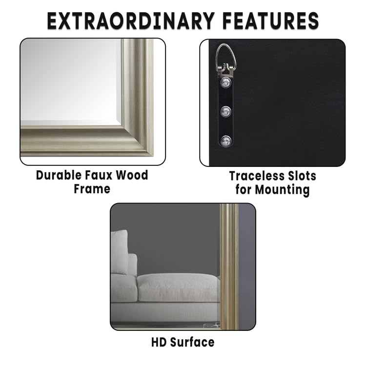 Framed Floor Length Standing Mirror - From Where - 