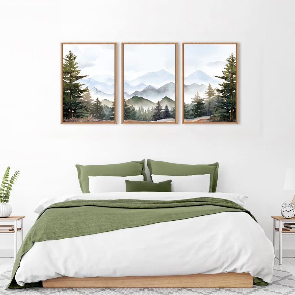 Framed Mountain Canvas Wall Art Set - From Where - 