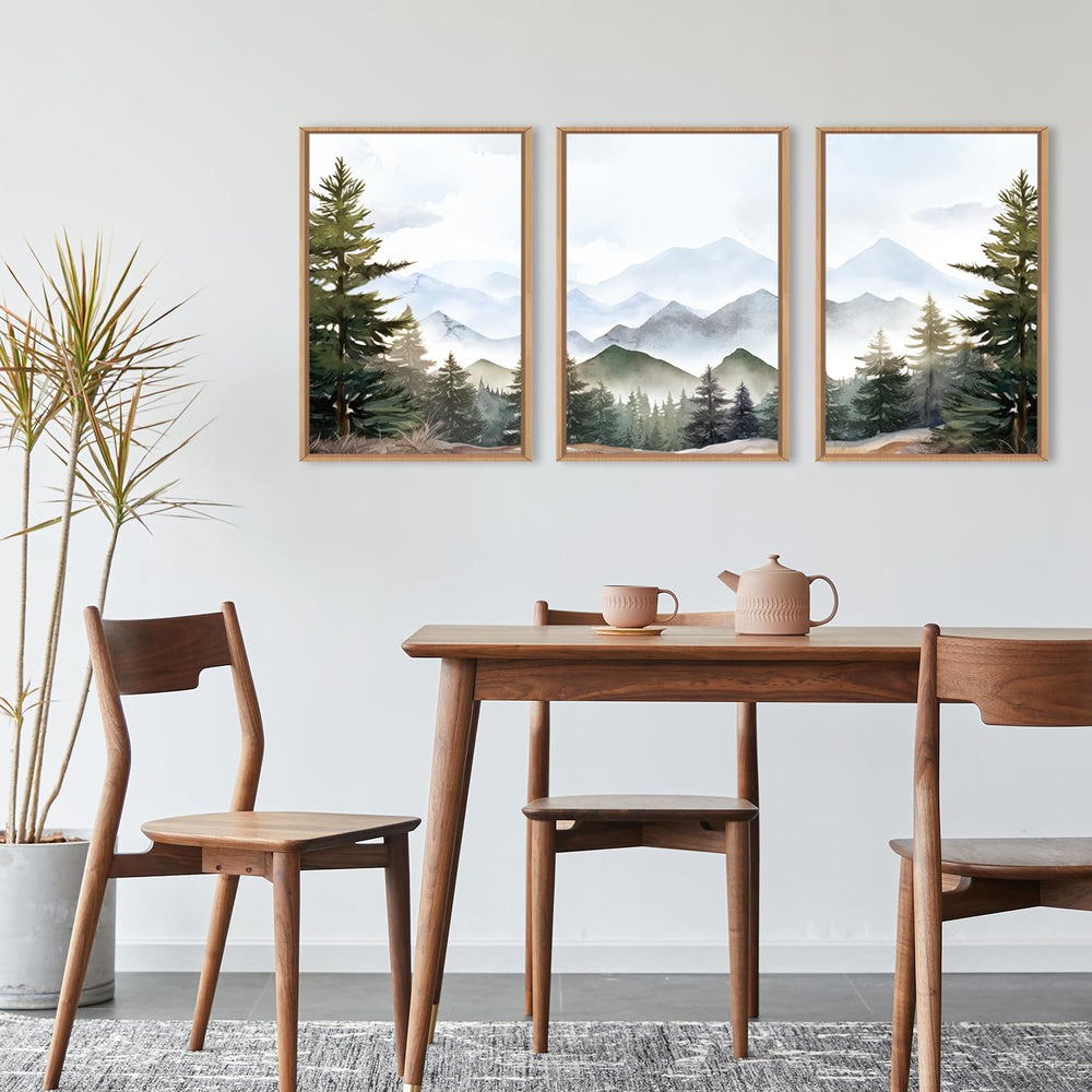 Framed Mountain Canvas Wall Art Set - From Where - 