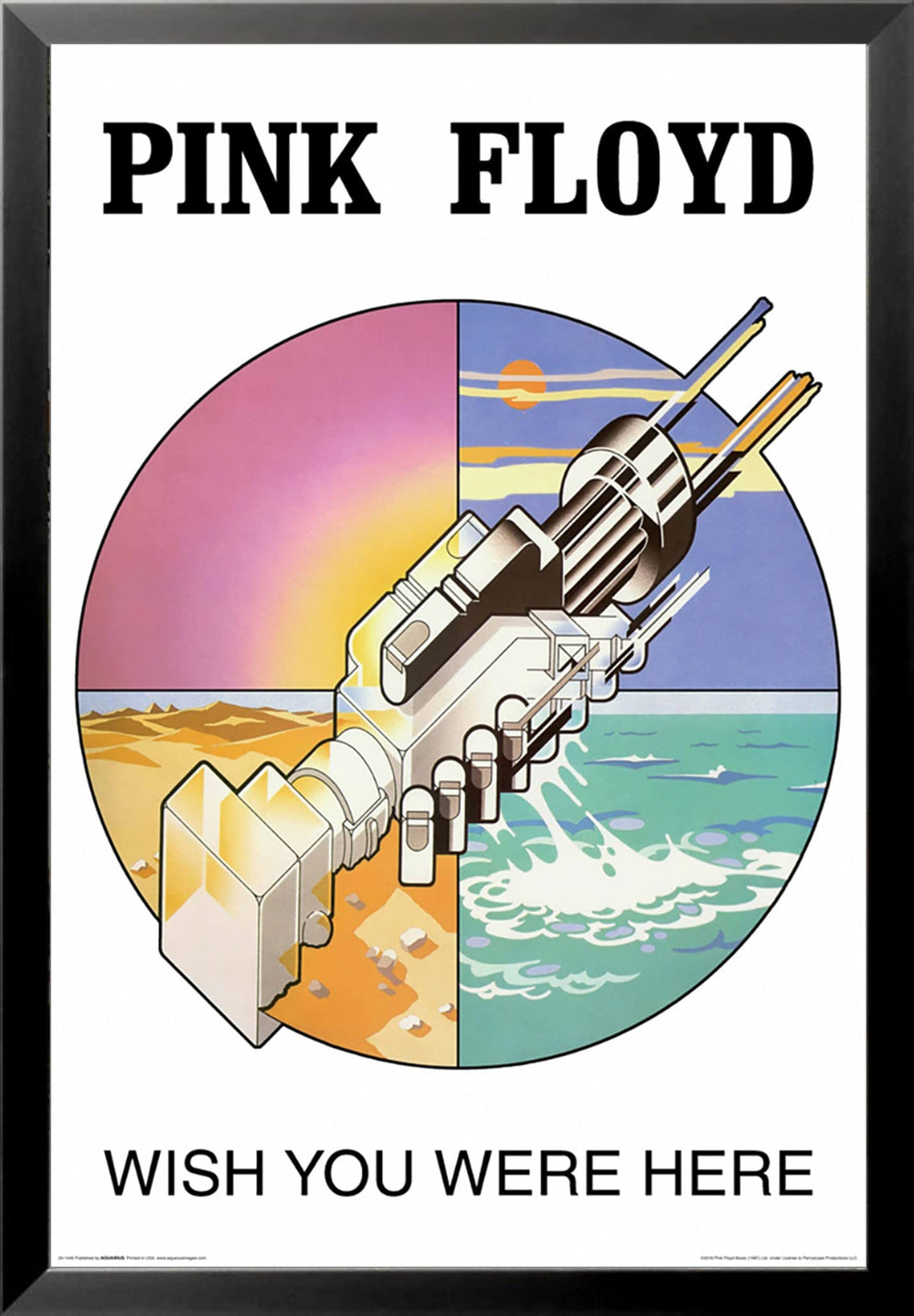Framed Pink Floyd Print Poster - From Where - 