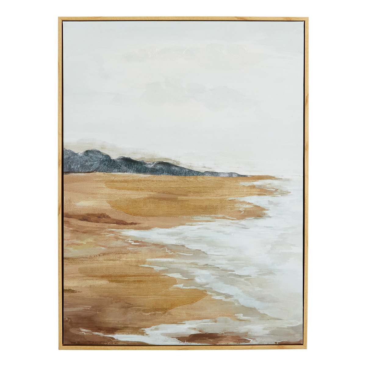 Framed Shore Canvas Wall Art - From Where - 