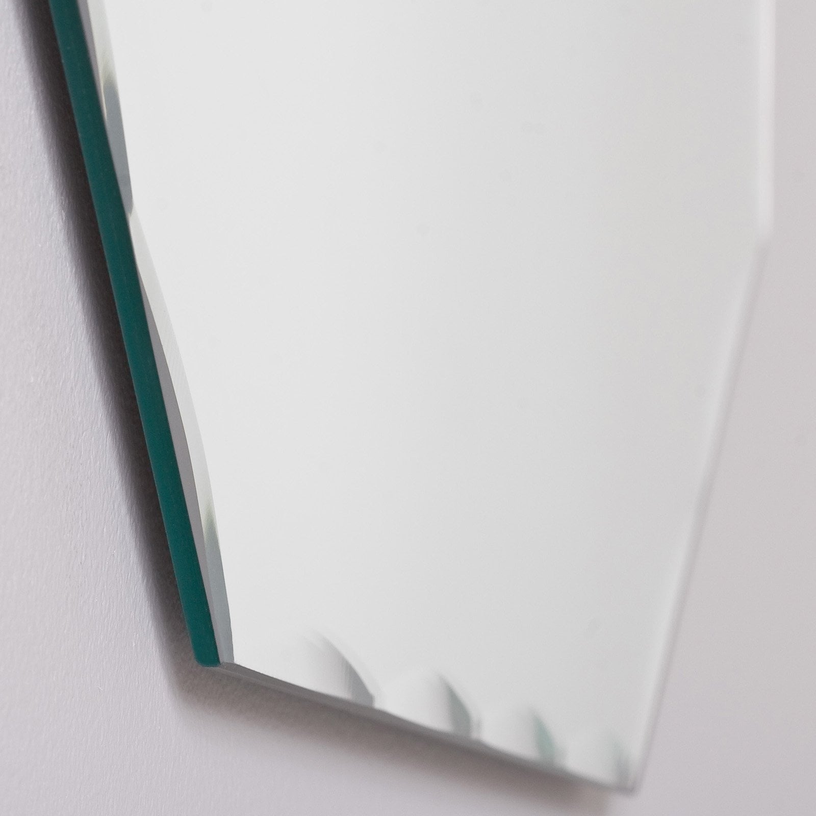 Frameless Octagon Scallop Beveled Mirror - From Where - 