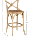 Franklin X Back Bar Stool - From Where Finds - 