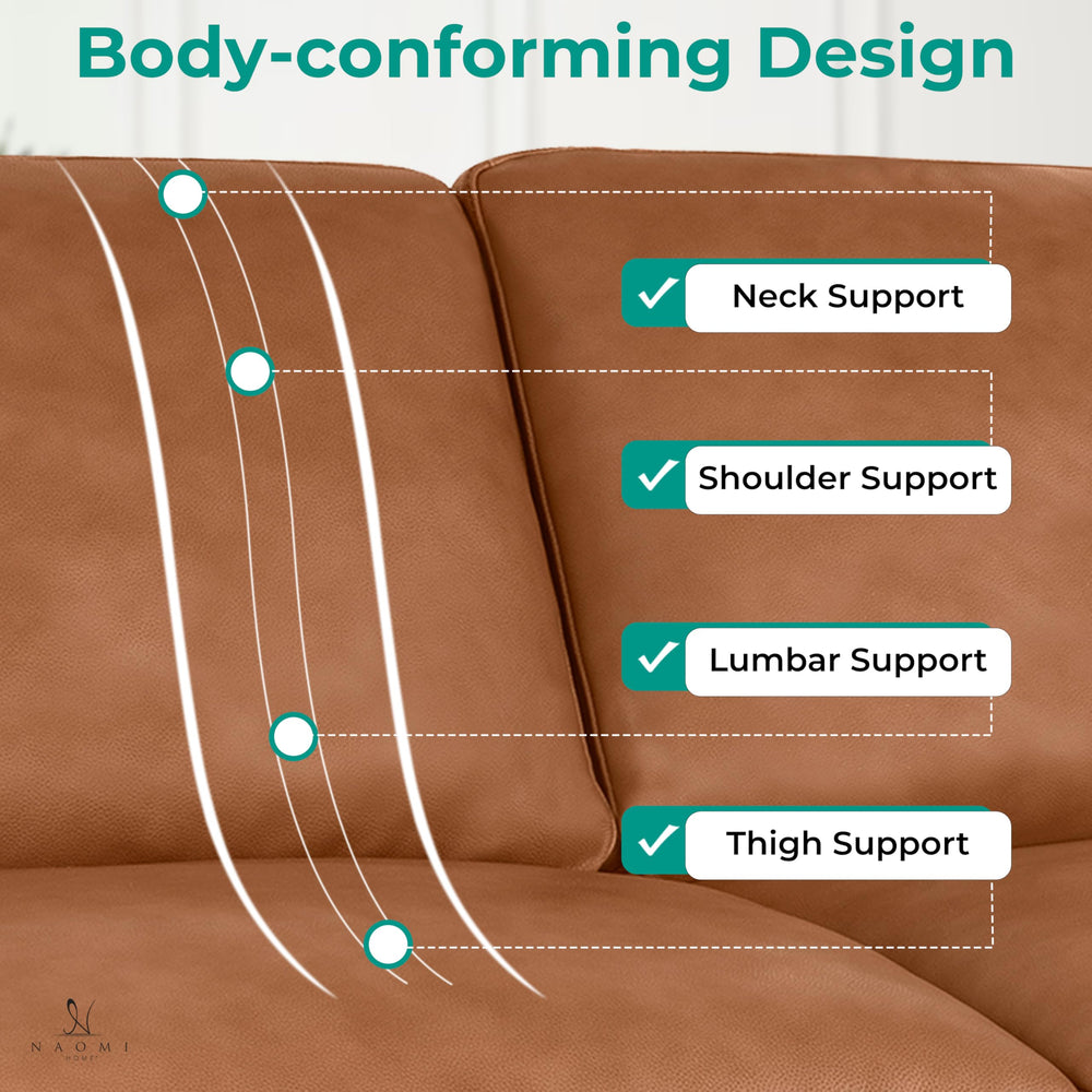 Freya Genuine Leather Loveseat - From Where - 