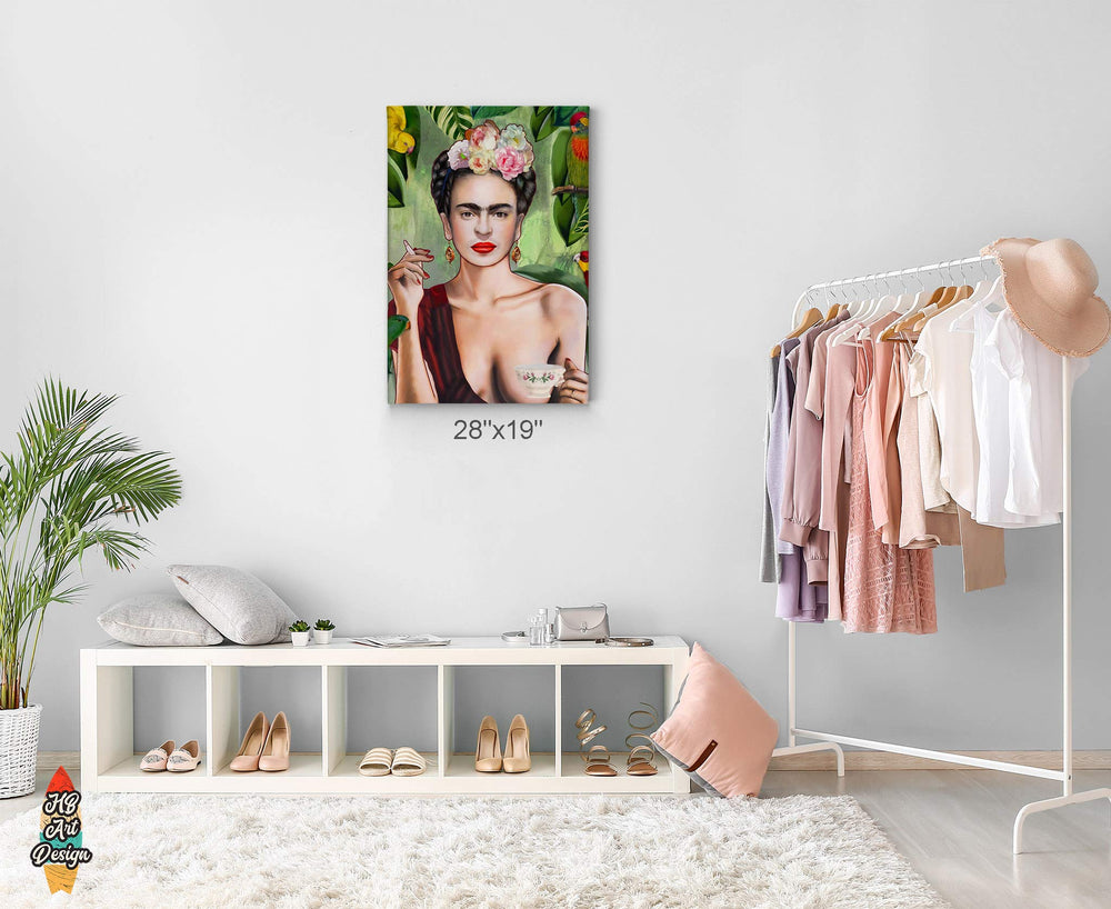 Frida Kahlo Canvas Wall Art Print - From Where - 