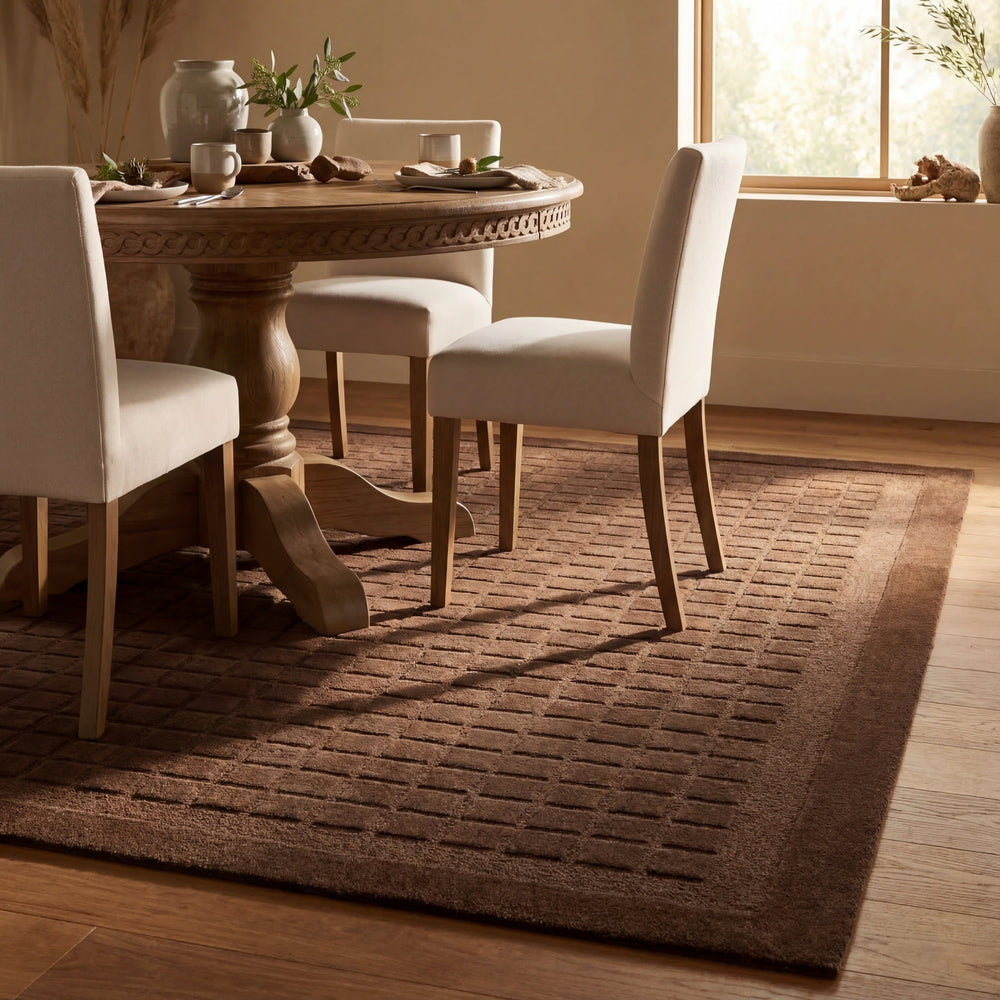 Fritz Checked Wool Rug - From Where Finds - 