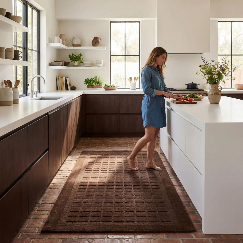 Fritz Checked Wool Rug - From Where Finds - 