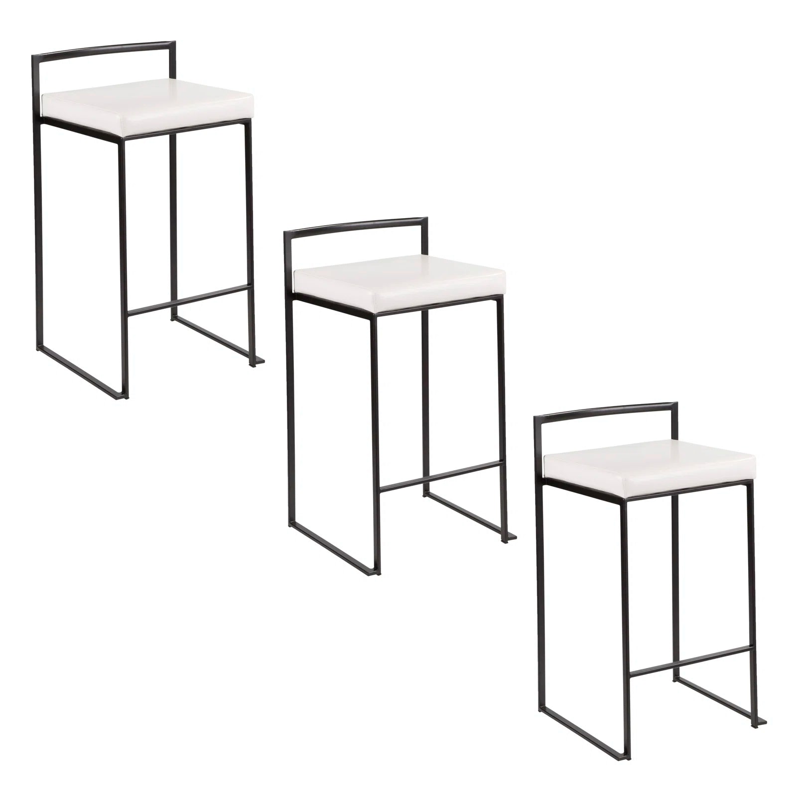 Fuji Stackable Counter Stool (Set of 3) - From Where - 