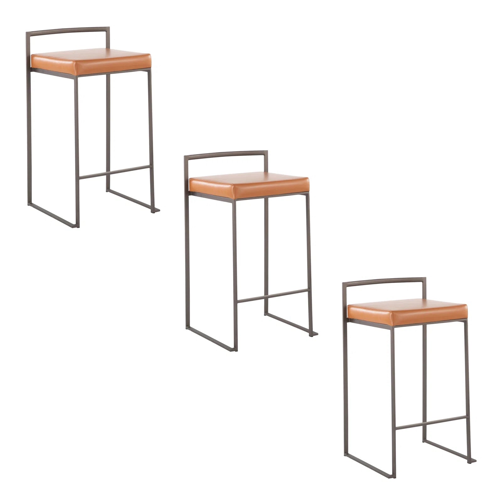 Fuji Stackable Counter Stool (Set of 3) - From Where - 