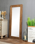 Full Length Wooden Wall Mirror - From Where - 