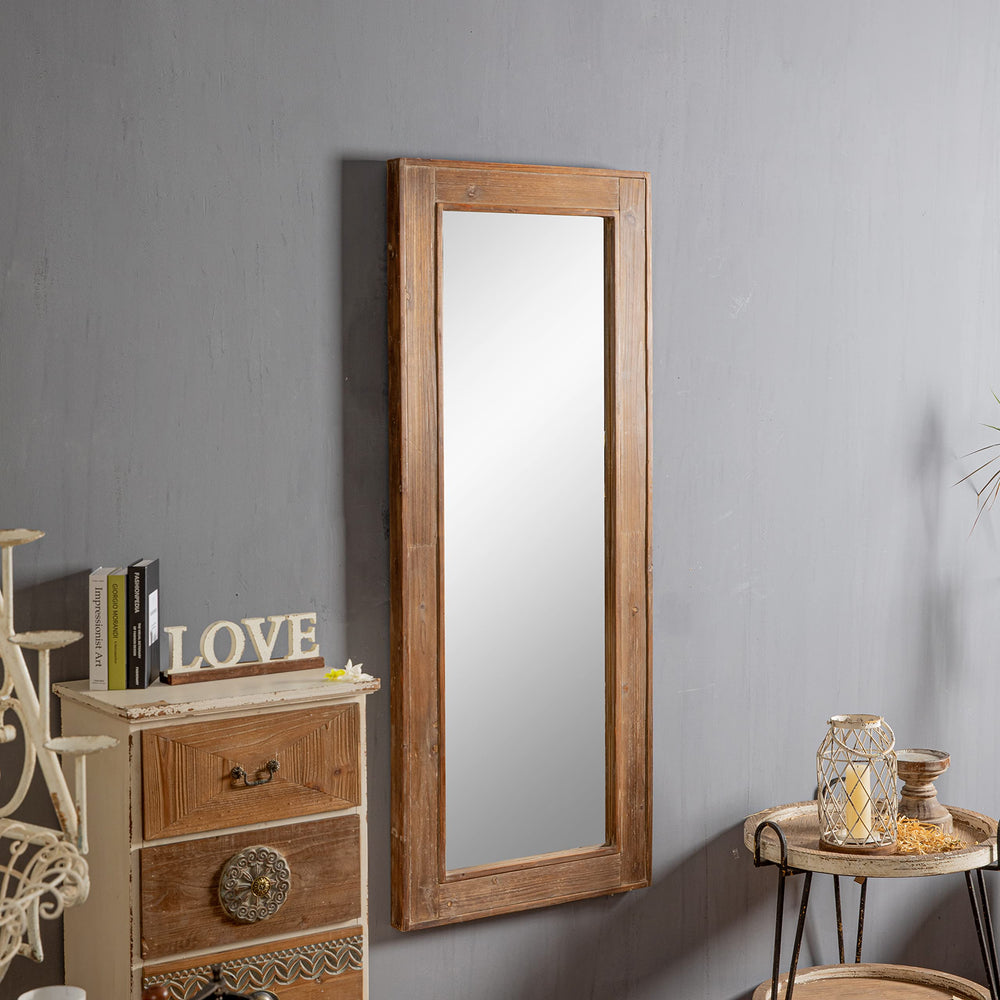 Full Length Wooden Wall Mirror - From Where - 