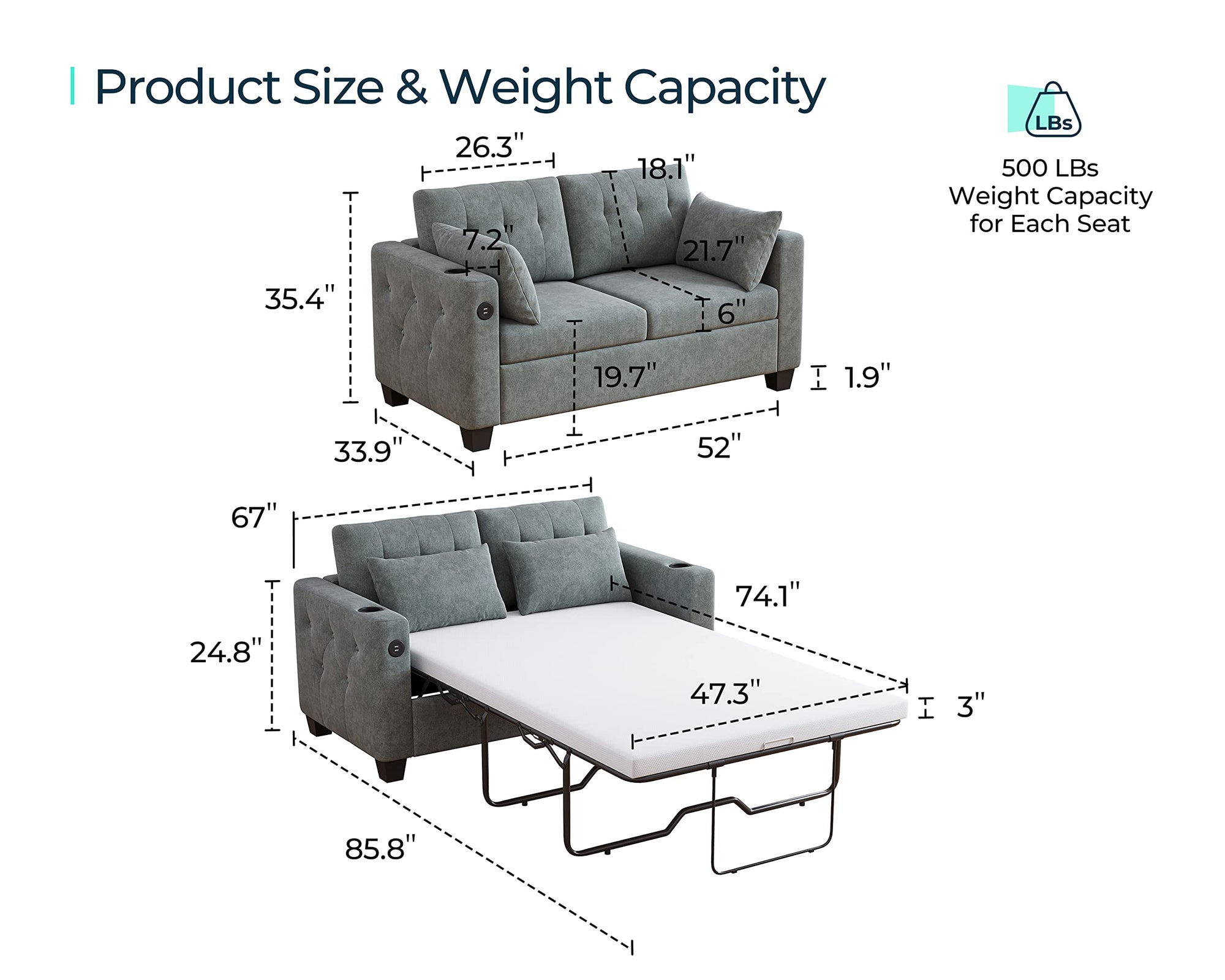 Full Size Pull Out Sleeper Sofa - From Where - 