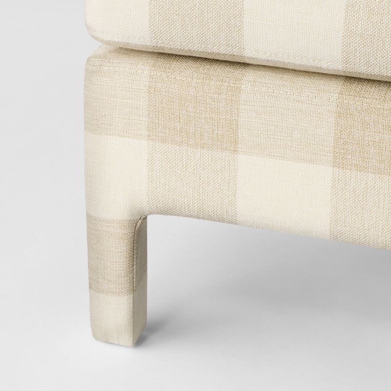 Fully Upholstered Checkered Bench - From Where - 