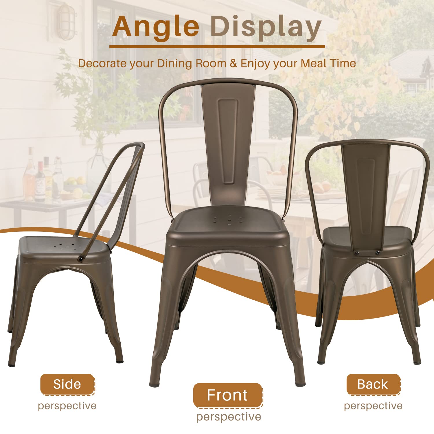 Furmax Metal Dining Chair - From Where - 