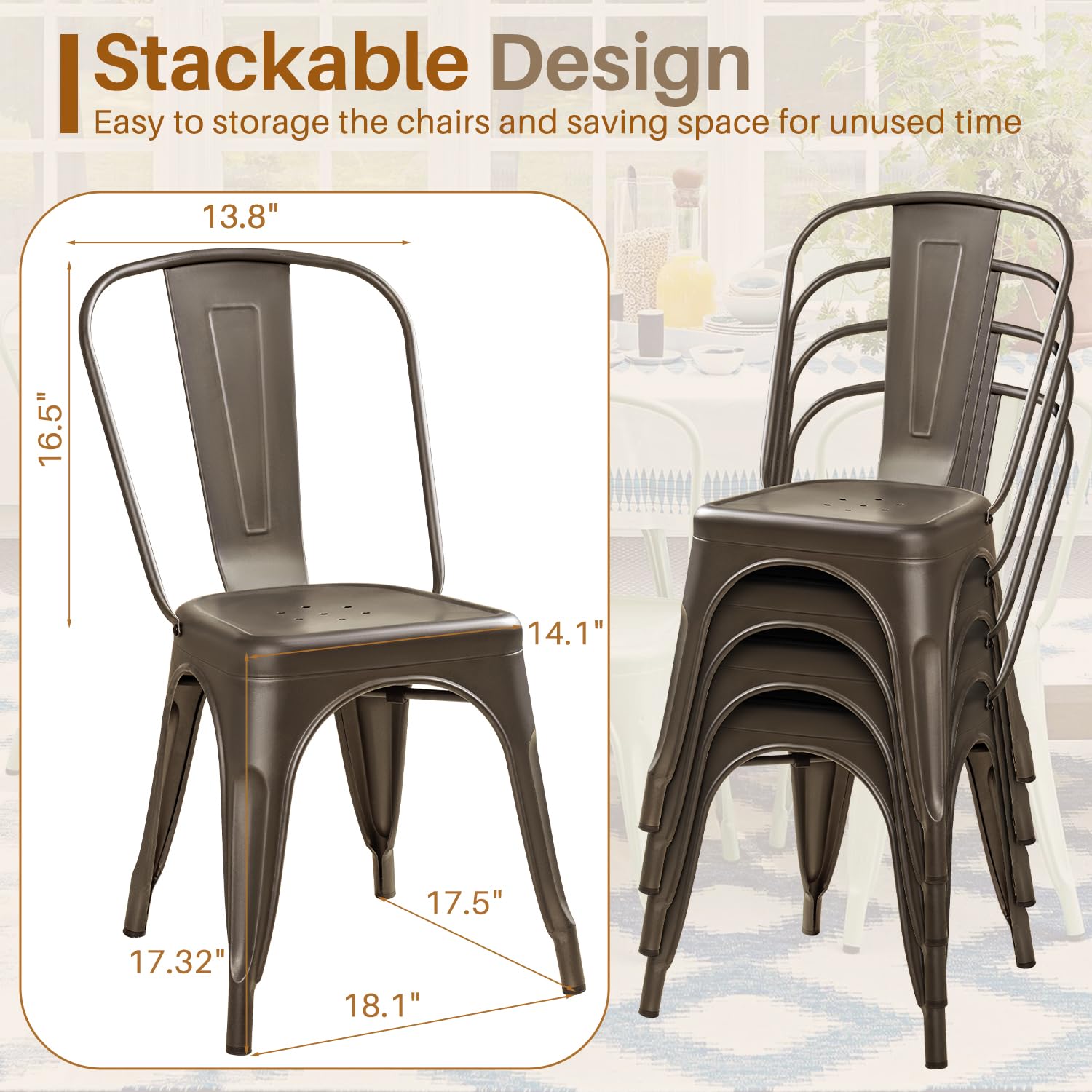 Furmax Metal Dining Chair - From Where - 